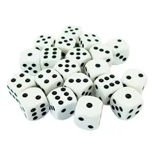 Kit Dados 6 Lados 16mm Jogos de Tabuleiro Para Bingo Eventos e Festas Material Resistente