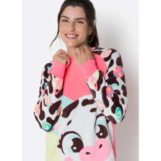 Pijama Manga Longa Soft Feminino Vaca Puket