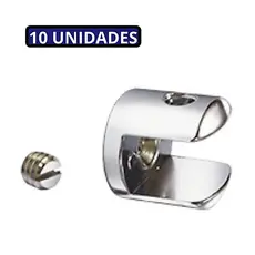 10 unidade Suporte Fenda para Prateleiras de Vidro em Metal Cromado vários tamanhos