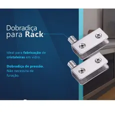 kit 2 unidade MINI DOBRADIÇAS P/ RACk/CRISTALEIRA DE ENCAISE/ PRESSÃO- VARIAS CORES