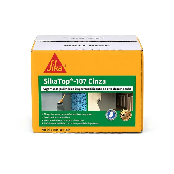 Impermeabilizante Sika Top 107 Cinza (Caixa 18 kg) - SIKA