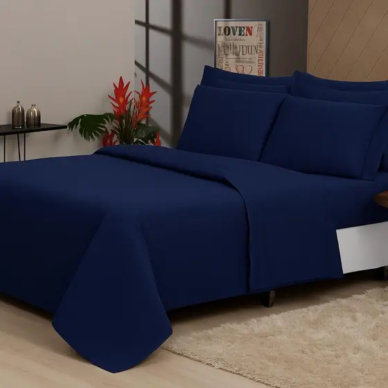 Capa De Edredon Duvet Zíper Micropercal 400 fios Várias Cores Deluxe Mega Promoção