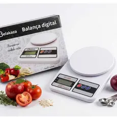 Balança Digital de Cozinha 10kg Alta Precisão com Tara Display Iluminado