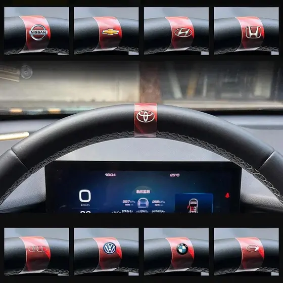Adesivo de vinil universal para volante de carro Linha central do volante Faixa decorativa para volante