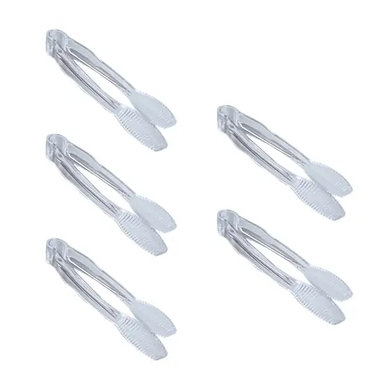 Kit 5 Pegador de Doce e Salgado Transparente Resistente 13cm - Acompanhamentos Sorveteria Açaíteria
