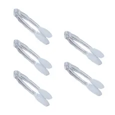 Kit 5 Pegador de Doce e Salgado Transparente Resistente 13cm - Acompanhamentos Sorveteria Açaíteria