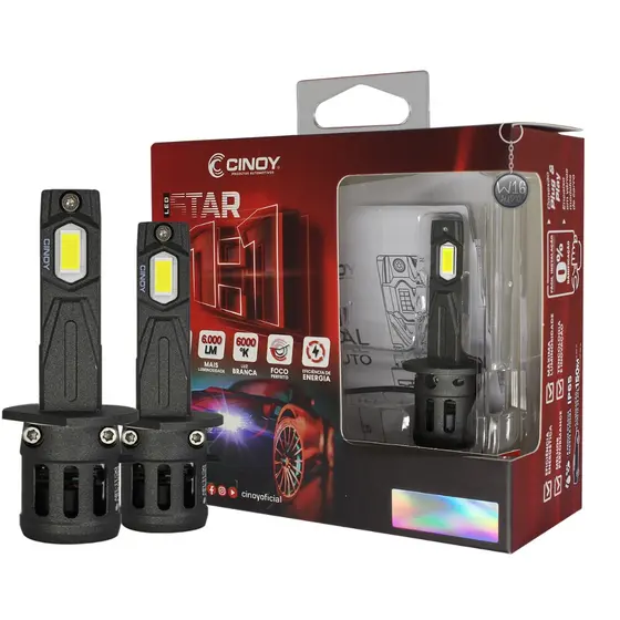 Lâmpada Super Led Cinoy Star Mini Slim 6000k Sem Erro Plug and Play
