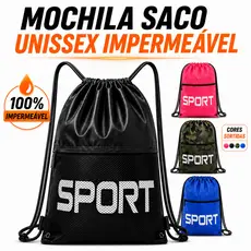 Bolsa Academia Unissex impermeável Mochila Bolsa Sacola Feminina Masculina
