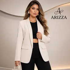 Blazer Feminino Alfaiataria Max | Alongado, Manga Longa, Casual e Elegante P ao GG Max Blazer Social Elegante