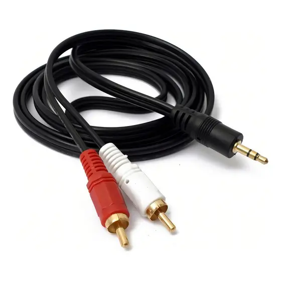 Cabo P2 x 2 RCA Macho Áudio Estéreo Auxiliar
