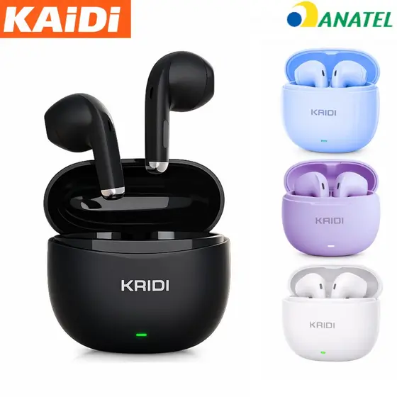 Fone De Ouvido Sem Fio Bluetooth 5.4 Original Kaidi 779 ANC e IPX4 Prova de Agua