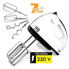 Batedeira Misturadora Leve De Mão Com 7 Velocidades 220v Bate Bolo Massa Chantilly Ovo