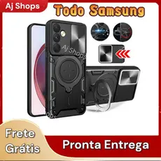 New Capa Para Todos Samsung Galaxy Capinha Case Armadura Militar Suporte 360 Com Proteção de Câmera