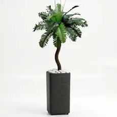 Planta Decorativa Folhagem Artificial Enfeite Sala Com Vaso Branco Design Decorativo Moderno