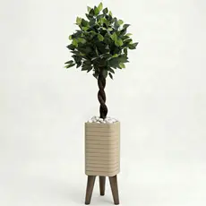Planta Artificial Completa Com Vaso Tripé Decoração Sala Enfeite Casa Quarto Escritório