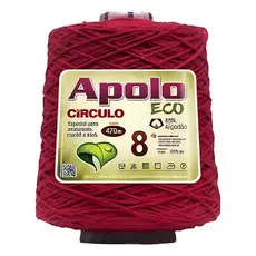 Barbante Apolo Fio 8 (Círculo) 600g – Fio 100% Algodão para Crochê, Artesanato *QUEIMA DE ESTOQUE*