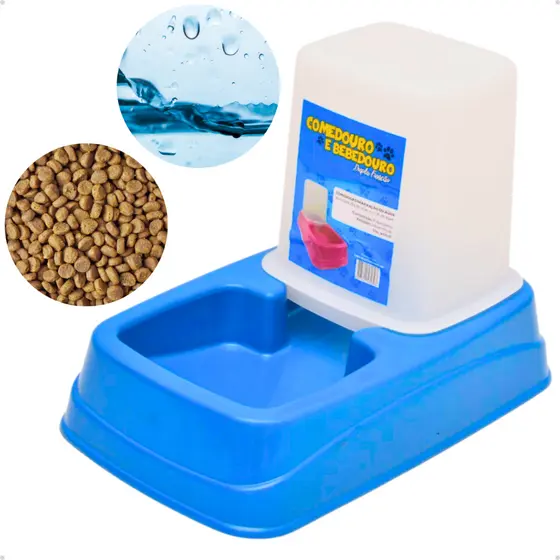 Comedouro Automático Comedouro/Bebedouro Dupla Função Dispenser Cachorro e Gato 1 Kg/1,5 Litros