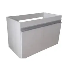 Gabinete Banheiro Pia Lavatório Armário MDF Branco 80cm  sem Gaveta