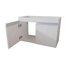 Gabinete Banheiro 75 CM Armário Banheiro Lavanderia  Em MDF Branco ou  Preto Envio Montado