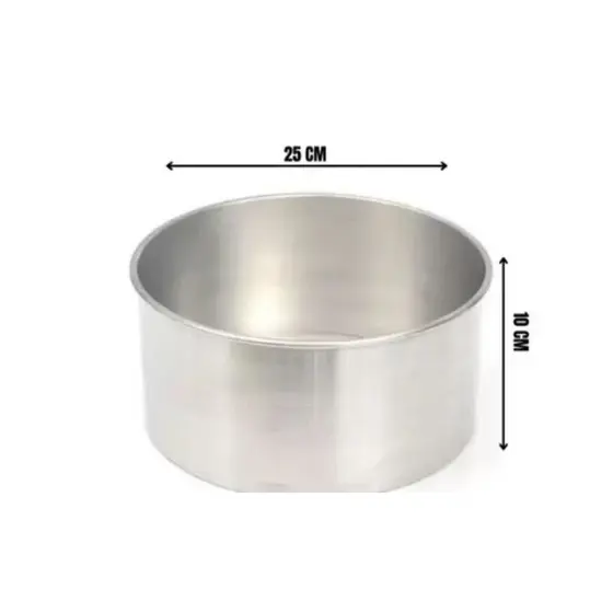 forma p/ bolo em alumínio 25 cm largura X 10 cm altura
