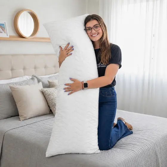 Fronha para Travesseiro de Corpo Xuxão Capa Almofada Matelada com Zíper