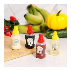 Kit Mini Bisnaga Ketchup Mostarda, Recipiente Para Molhos Mel Calda