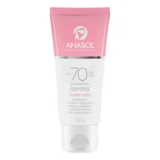Protetor Solar Facial Anasol FPS 70 Clareador UVA Vegano 60g - Produto Original