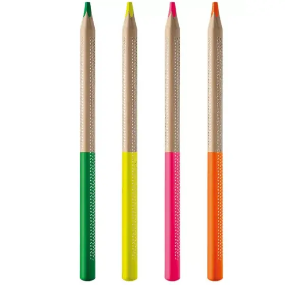 Lápis Marca Texto Fluo 4 Cores Super Neon Tris