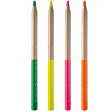 Lápis Marca Texto Fluo 4 Cores Super Neon Tris