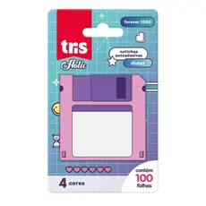 Notas Autoadesivas Disket Holic Forever 2000 - Cartela C/1 Bloco X 100 Folhas - Tris