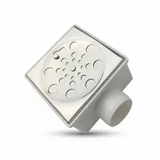 Ralo Tampa Grelha 100X100mm ( INOX QUADRADO ) Abre E Fecha Rotativo