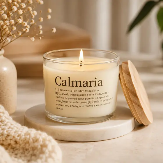 Vela Aromática Mensagem Inspiração no Vidro Decorativa Perfumada
