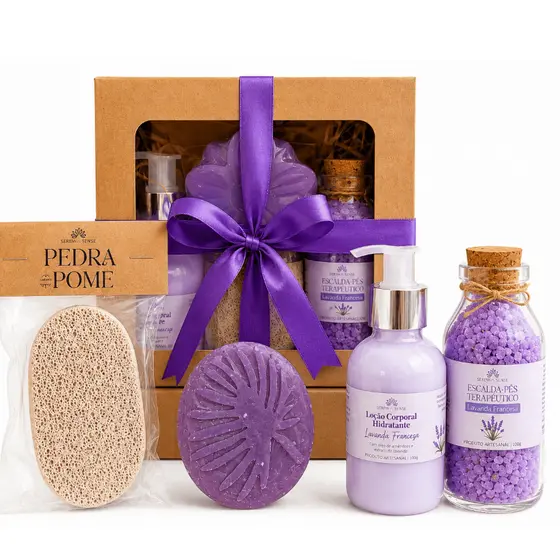 Kit SPA dos pés mini + Escalda pés + Sabonete + Creme Hidratante + Pedra POME