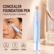 Caneta De Base Corretiva 2 Em 1 , Maquiagem Líquida Com Aplicador De Precisão Para Manchas De Olheiras E Tom De Pele Irr