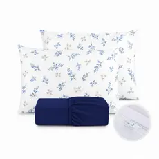 Jogo de Lençol de Cama Coleção Estampados Micropercal 400 Fios Fronha Em Zíper
