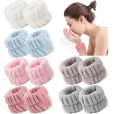 KIT 1/2/3 Pares Pulseira À Prova de Lavagem Facial e de Pulso Absorve A Água Esportes de Limpeza do Suor/6 Unidades
