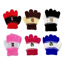 Kit 2 Pares de Luvas Infantis Sortidas – Animais/ Nylon e Lã/ Quentes Para Inverno/ Meninos e Meninas - WL