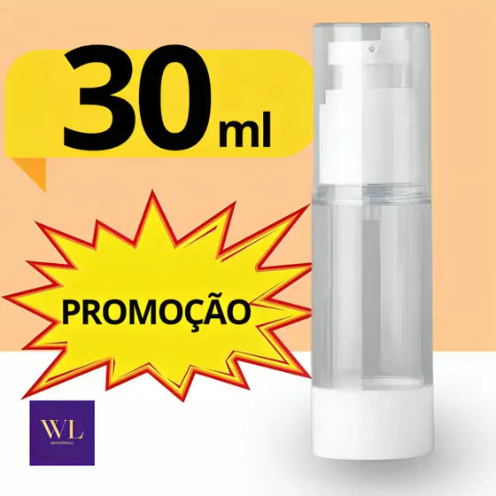 Frascos 30ML Recarregáveis - Mini Frascos de Perfume Vácuo de Vidro/Plástico Com Válvula Pump Transparente