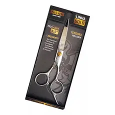 Tesoura Profissional De Barbeiro Fio Laser Gold Aço Inox 6.5