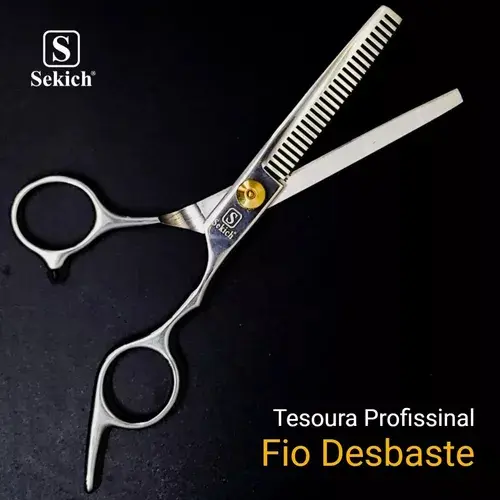 Tesoura Para Cabelo Desbaste Sekich Gold 6,5