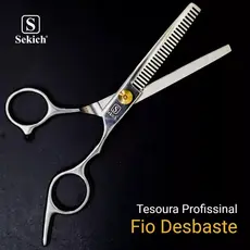Tesoura Para Cabelo Desbaste Sekich Gold 6,5
