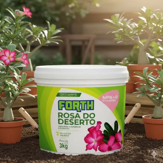 Adubo Forth Rosa do Deserto 3kg | Fertilizante para Floração Intensa e Crescimento Saudável