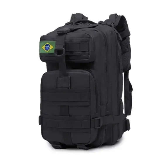 Mochila Militar Tática Masculina Feminina Grande 30 Litros acompanhar 1 bandeira de presente