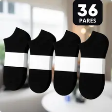Meia Preta Únissex Cano Curto Soquete Invisível