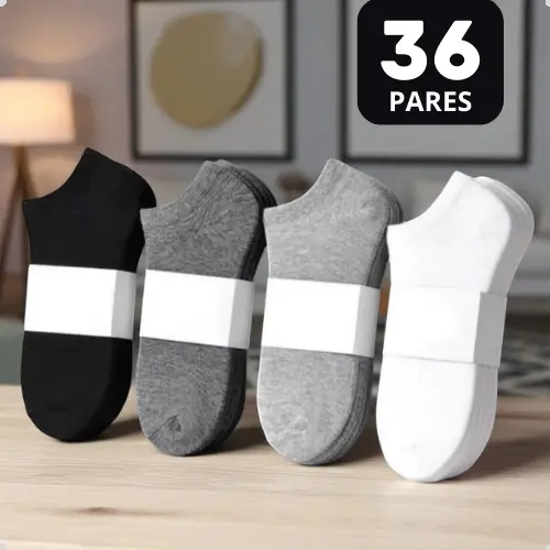 Kit 36 Pares De Meias Soquetes Cano Curto UNISSEX