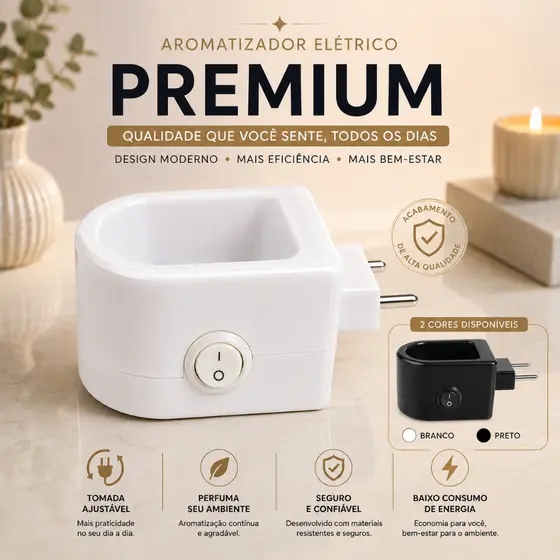 DIFUSOR AROMATIZADOR ELÉTRICO BIVOLT AROMATIZADOR DE AMBIENTE TOMADA ESSÊNCIAS CASA PERFUMADA