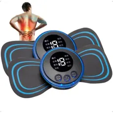 Kit Com 2 Mini Massageador Pulso Elétrico Portátil Recarregável Dor Pescoço Coluna Pernas.