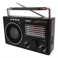 Rádio Antigo Bluetooth Recarregável AM FM Portátil Roça Modão USB Pendrive SD MP3 Bivolt 11 Bandas LE609