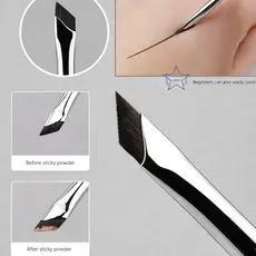 2 Pincéis Ultrafinos para Sobrancelha com Design Aprimorado, perfeitos para delineador em lâmina, maquiagem