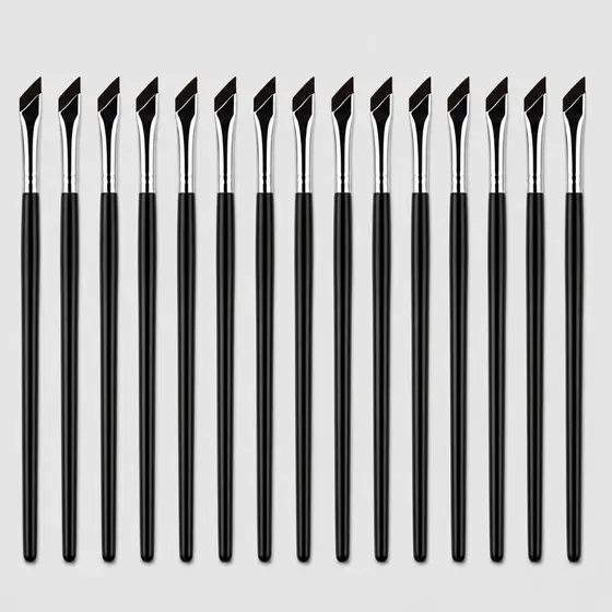 15 Pincéis Ultrafinos para Sobrancelha com Design Aprimorado, perfeitos para delineador em lâmina, maquiagem
